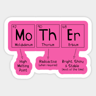 Periodic Table of Elements Mother Sticker
